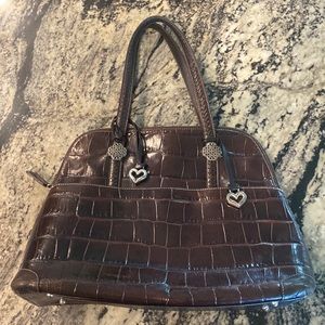 Brighton brown crocodile bag